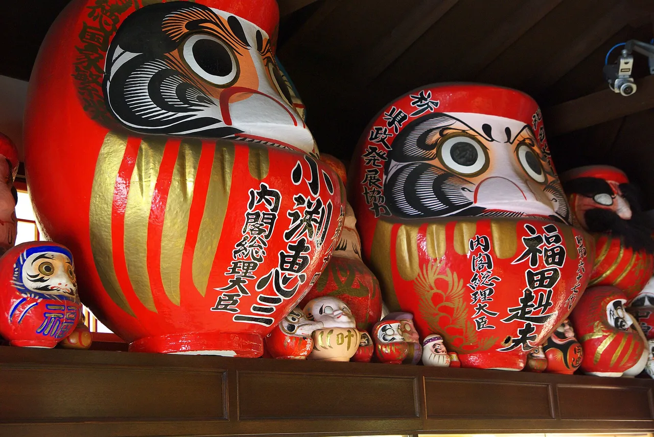 Daruma dolls at Daruma-ji, Takasaki, Japan
