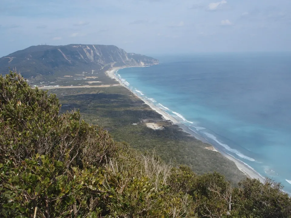 Habushiura, the six-kilometre surf beach on Niijima