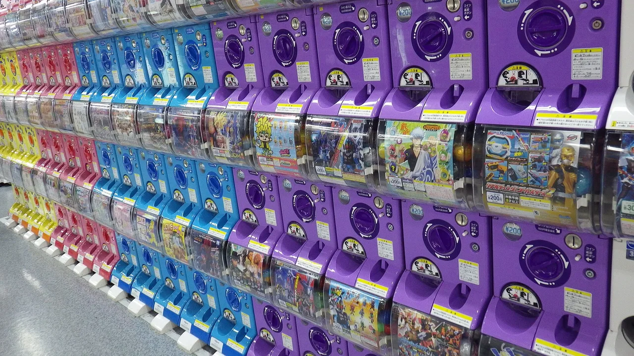 Gashapon capsule-toy machines, Japan