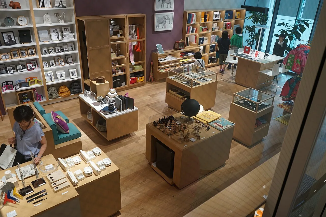 Interior of Itoya, a large stationery store in Ginza, Tokyo