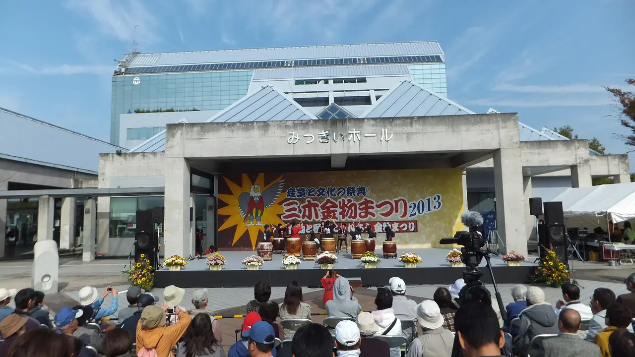 Stage and crowd at the Miki Hardware Festival, Miki, Hyogo, Japan