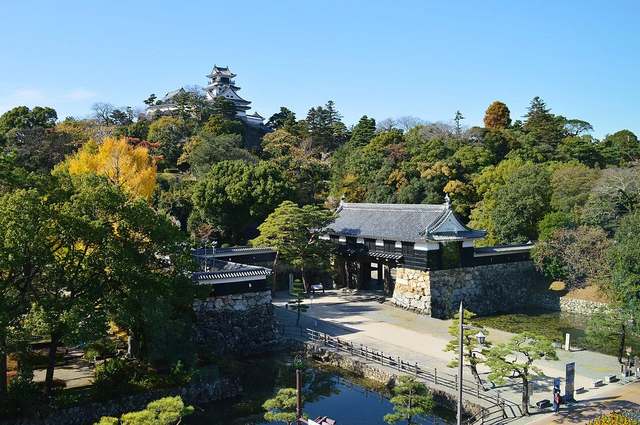 Kochi Castle seen across Kochi City