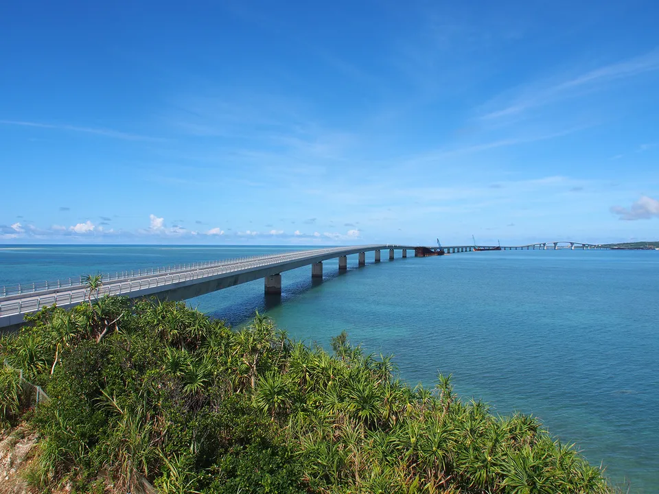 The Irabu Bridge from Miyako — 3.5 km, toll-free
