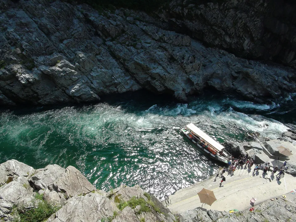 Oboke Gorge sightseeing boat, Tokushima Prefecture, Japan